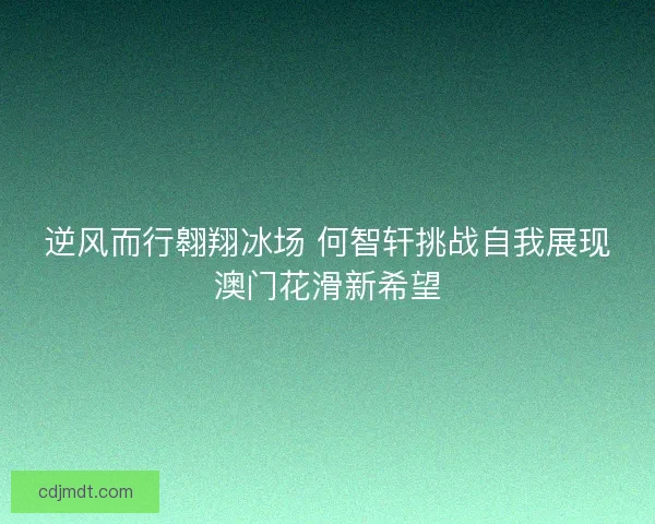 逆风而行翱翔冰场 何智轩挑战自我展现澳门花滑新希望 逆风而行翱翔冰场 何智轩挑战自我展现澳门花滑新希望